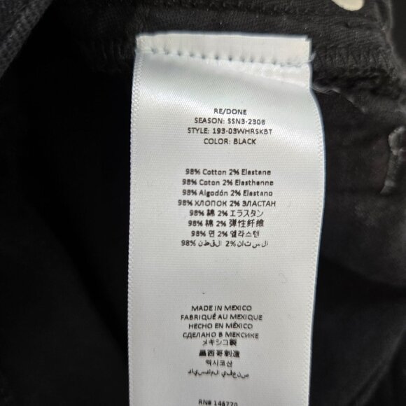 NWT Re/Done 70's High Rise Skinny Hidden Button Fly Boot Jeans Size 26 - Picture 9 of 9